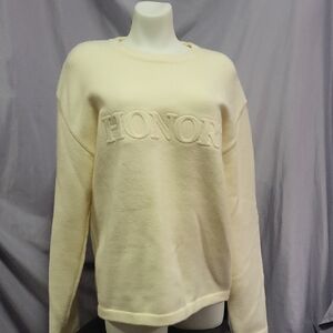Honor Cream Crewneck Sweater for Men